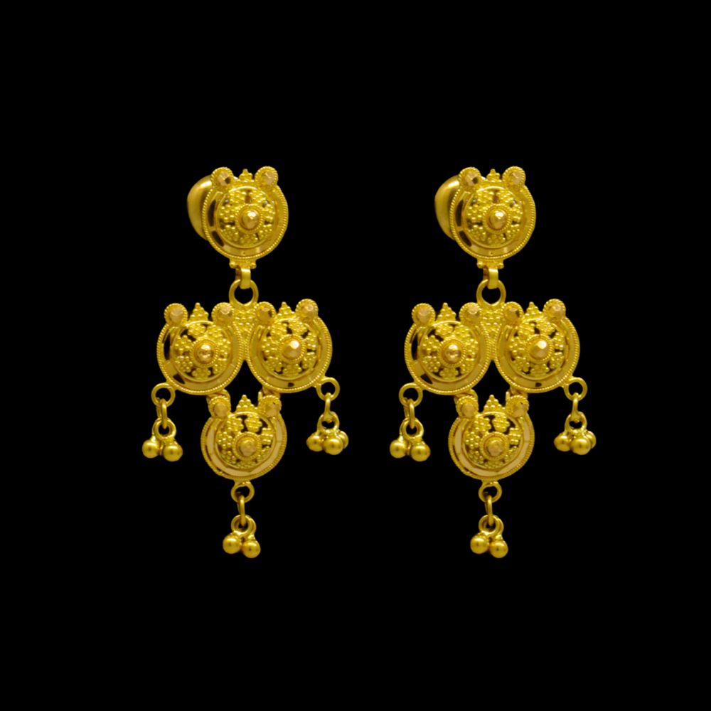22K Gold Stud Earrings - SW24907